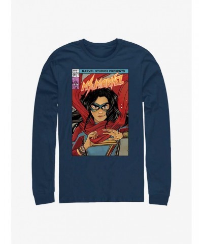 Marvel Ms. Marvel Comic Cover Long-Sleeve T-Shirt $9.21 T-Shirts