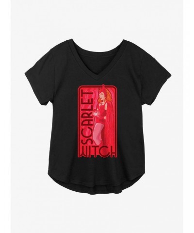 Marvel WandaVision Scarlet Witch Frame Girls Plus Size T-Shirt $9.48 T-Shirts