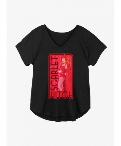 Marvel WandaVision Scarlet Witch Frame Girls Plus Size T-Shirt $9.48 T-Shirts