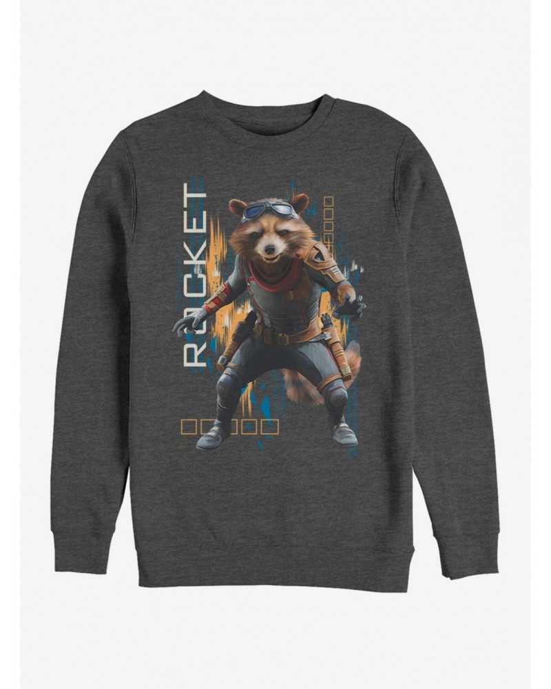 Marvel Avengers: Endgame Rocket Motion Charcoal Heathered Sweatshirt $10.33 Sweatshirts