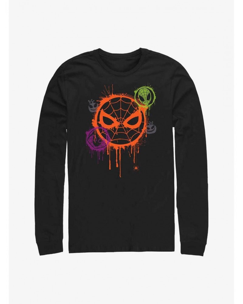 Marvel Spider-Man Spooky Stencil Long-Sleeve T-Shirt $10.53 T-Shirts