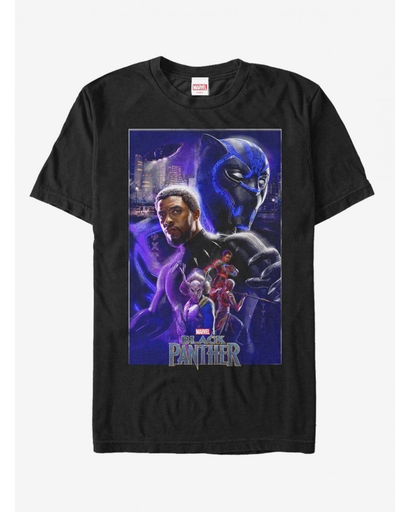 Marvel Black Panther Panther Light T-Shirt $9.56 T-Shirts