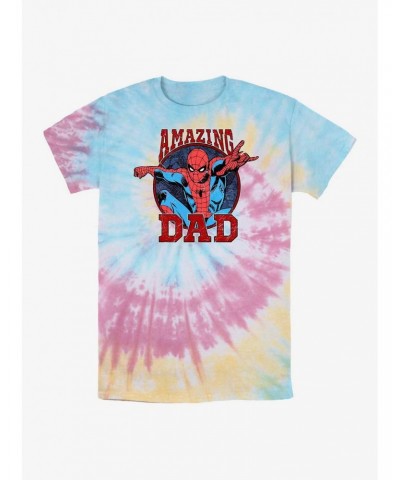 Marvel Spider-Man Amazing Dad Tie Dye T-Shirt $8.70 T-Shirts