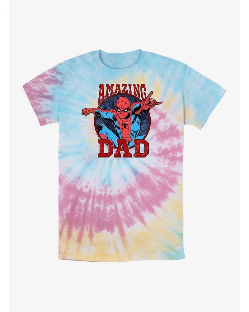 Marvel Spider-Man Amazing Dad Tie Dye T-Shirt $8.70 T-Shirts