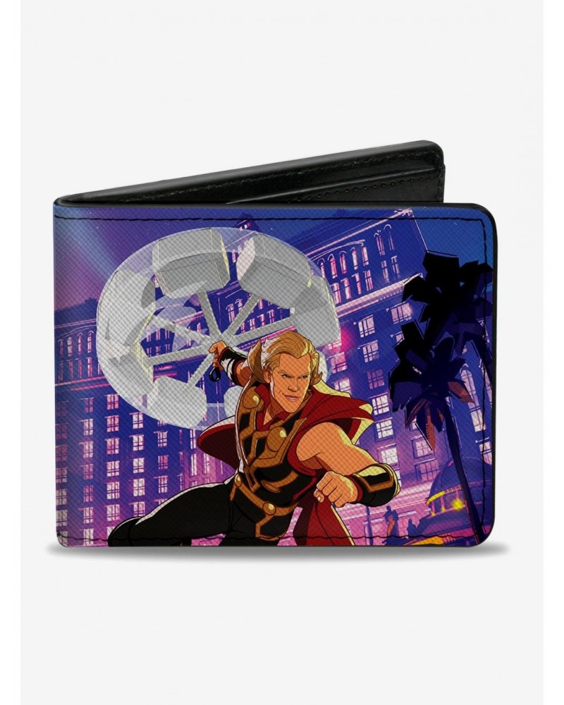 Marvel What If...? Party Thor Spinning Hammer Bifold Wallet $8.36 Wallets