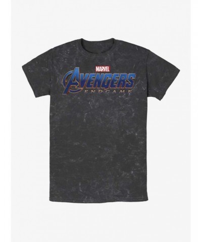 Marvel Avengers Endgame Logo Mineral Wash T-Shirt $10.36 T-Shirts