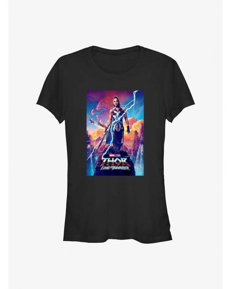 Marvel Thor: Love and Thunder Valkyrie Movie Poster Girls T-Shirt $8.17 T-Shirts