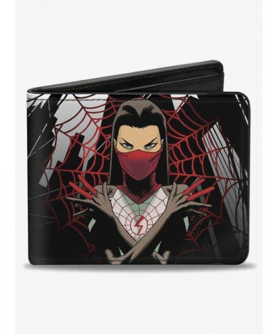 Marvel Silk Poses Spider Web Skyline Bifold Wallet $9.82 Wallets