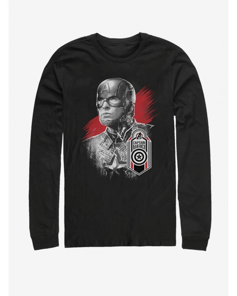 Marvel Avengers: Endgame Captain America Tag Long-Sleeve T-Shirt $8.16 T-Shirts