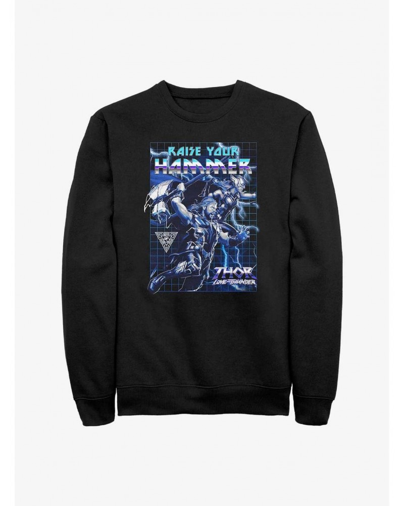 Marvel Thor: Love And Thunder Raise Your Hammer Sweatshirt $11.81 Sweatshirts