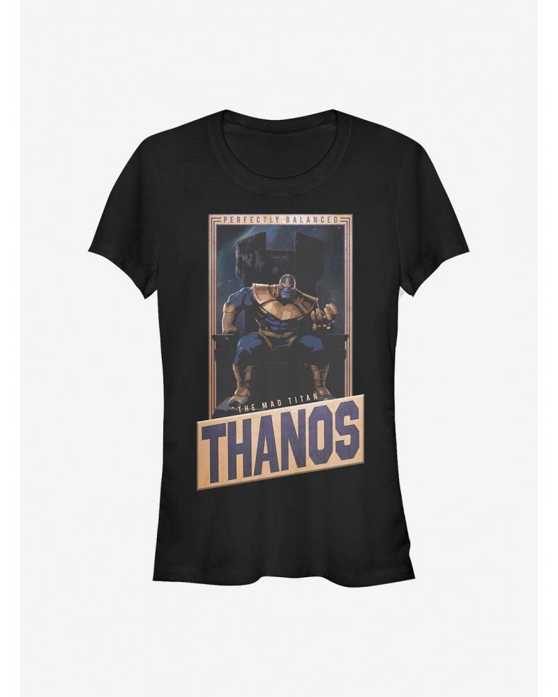 Marvel Avengers Perfectly Balanced Thanos Girls T-Shirt $6.18 T-Shirts