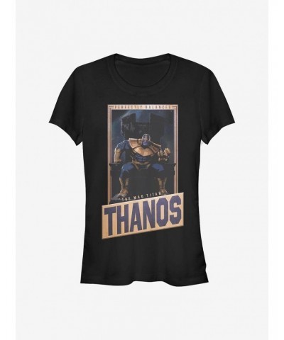 Marvel Avengers Perfectly Balanced Thanos Girls T-Shirt $6.18 T-Shirts