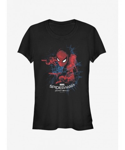 Marvel Spider-Man Homecoming Web Frame Girls T-Shirt $6.18 T-Shirts