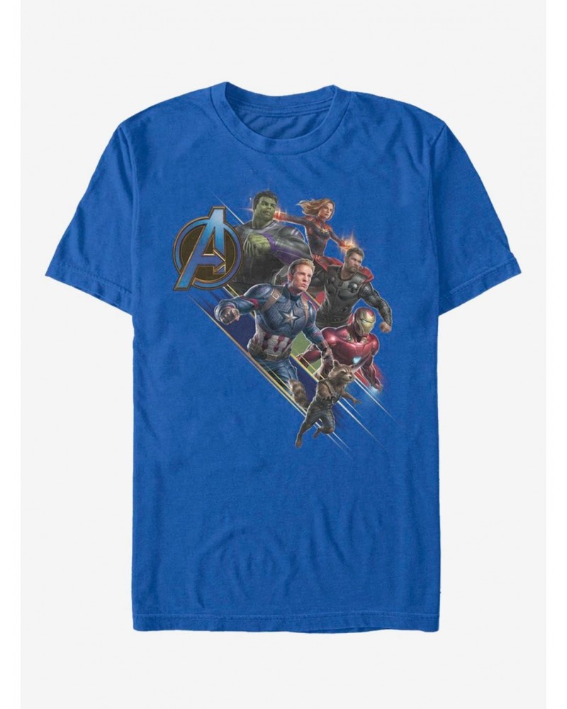 Marvel Avengers: Endgame Angled Shot Royal Blue T-Shirt $8.41 T-Shirts