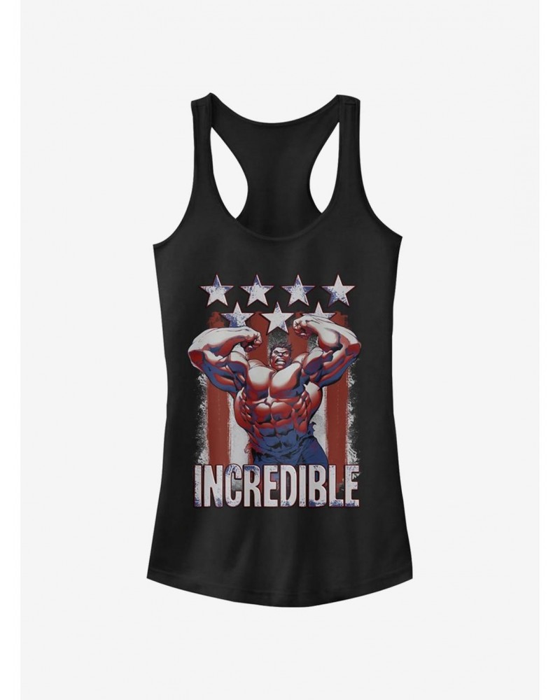 Marvel Hulk Flag Girls T-Shirt $8.76 T-Shirts