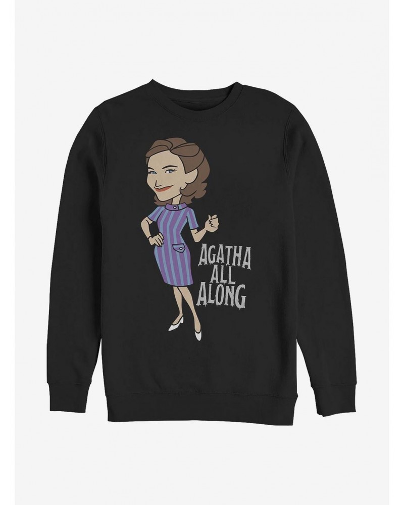 Marvel WandaVision Agatha All Along Crew Sweatshirt $10.63 Sweatshirts