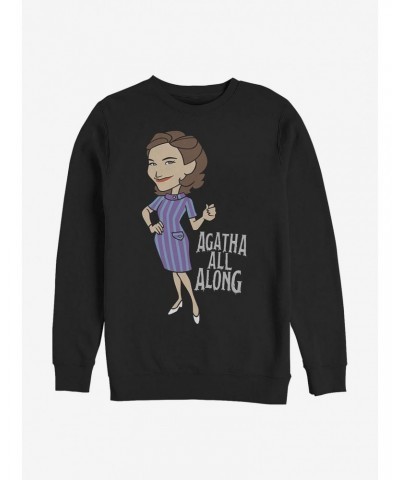 Marvel WandaVision Agatha All Along Crew Sweatshirt $10.63 Sweatshirts