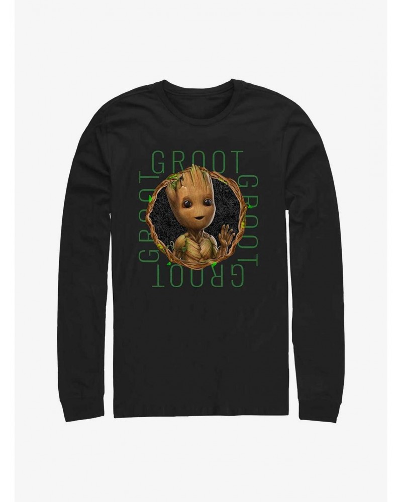 Marvel Guardians of the Galaxy Groot Focus Long Sleeve T-Shirt $11.32 T-Shirts