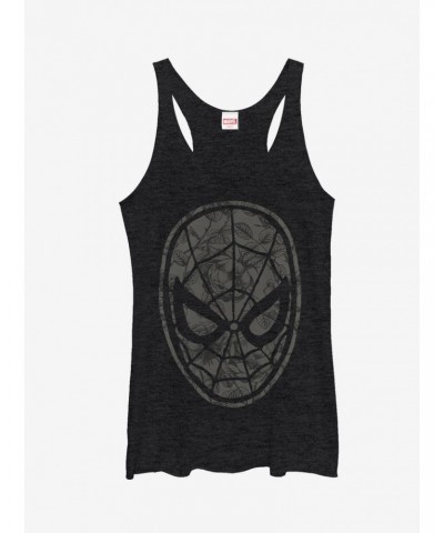 Marvel Spider-Man Grayscale Floral Print Girls Tanks $7.46 Tanks