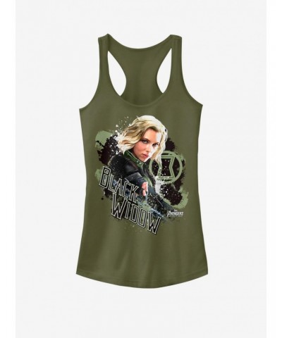 Marvel Black Widow Splash Girls Tank $6.97 Tanks