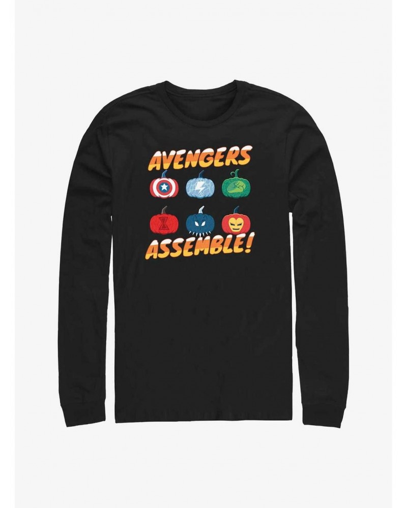 Marvel Avengers Pumpkins Assemble Long-Sleeve T-Shirt $11.84 T-Shirts