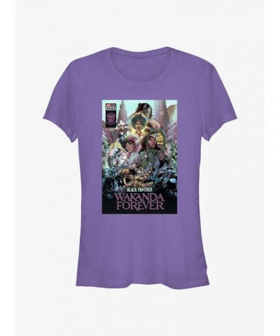 Marvel Black Panther: Wakanda Forever Comic Cover Girls T-Shirt $6.18 T-Shirts