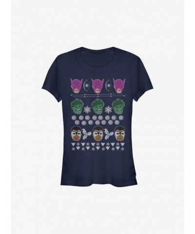 Marvel Avengers Sweater Christmas Girls T-Shirt $7.17 T-Shirts