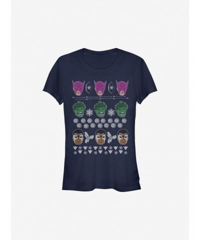 Marvel Avengers Sweater Christmas Girls T-Shirt $7.17 T-Shirts