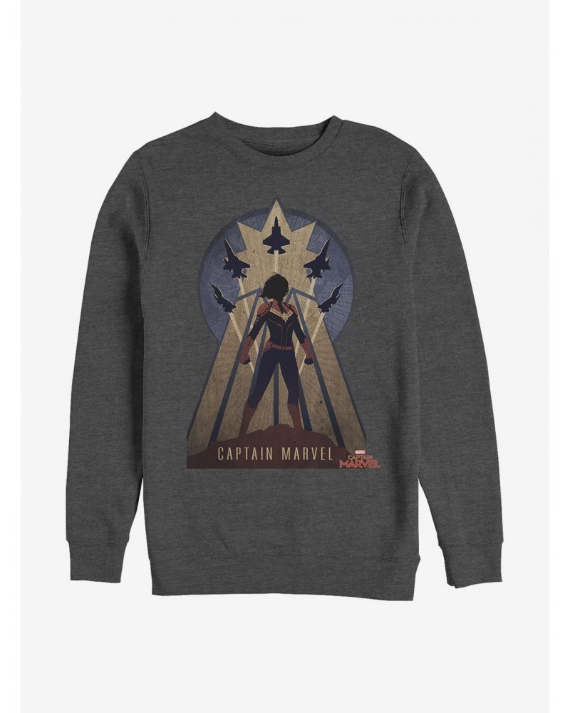 Marvel Captain Marvel Epic Stance Crew Sweatshirt $14.17 Sweatshirts