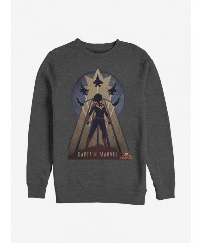 Marvel Captain Marvel Epic Stance Crew Sweatshirt $14.17 Sweatshirts