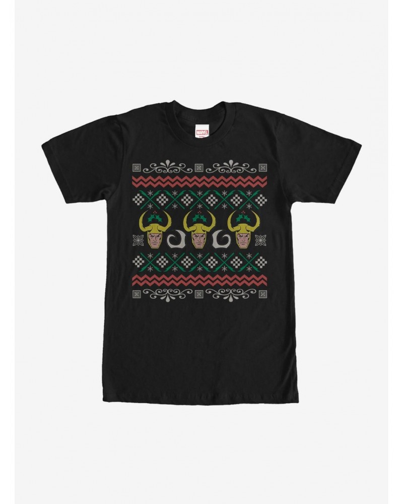 Marvel Loki Ugly Christmas Sweater T-Shirt $8.80 T-Shirts