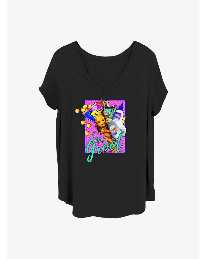 Marvel Guardians of the Galaxy Rad Groot Girls T-Shirt Plus Size $8.55 T-Shirts