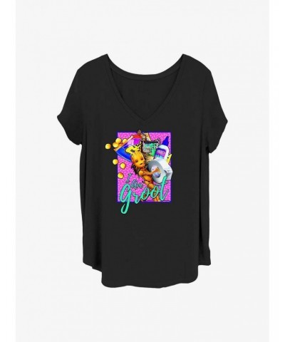 Marvel Guardians of the Galaxy Rad Groot Girls T-Shirt Plus Size $8.55 T-Shirts