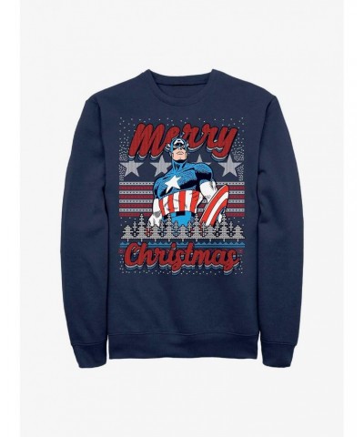 Marvel Captain America Christmas Sweatshirt $13.87 Sweatshirts