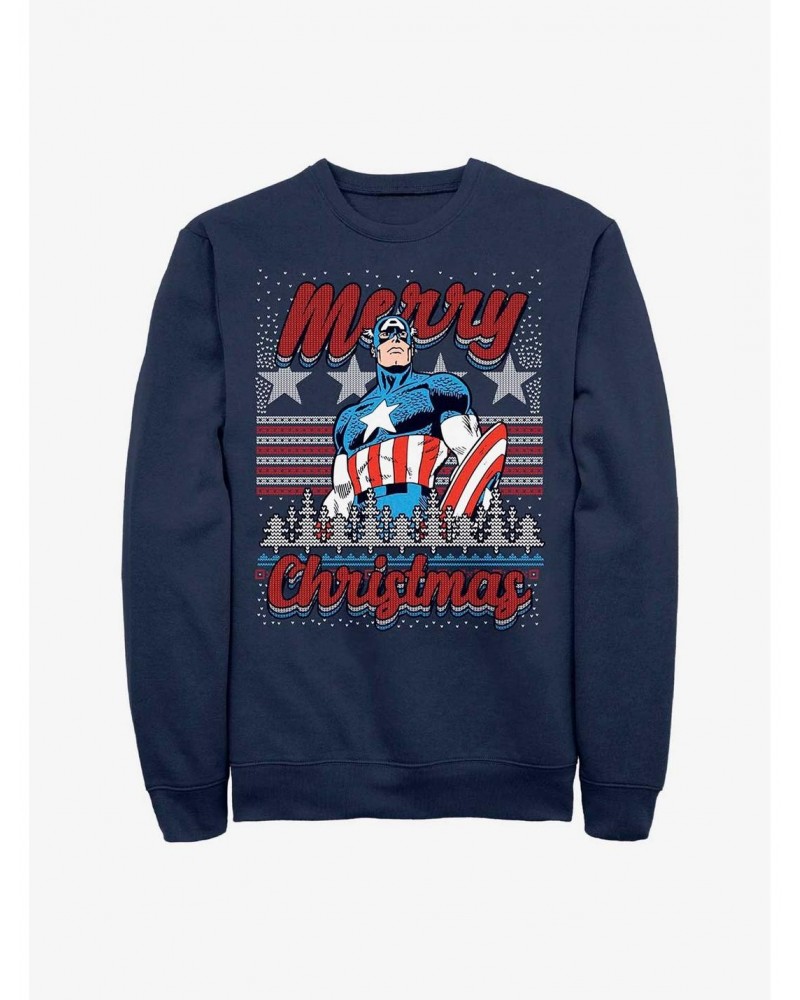 Marvel Captain America Christmas Sweatshirt $13.87 Sweatshirts