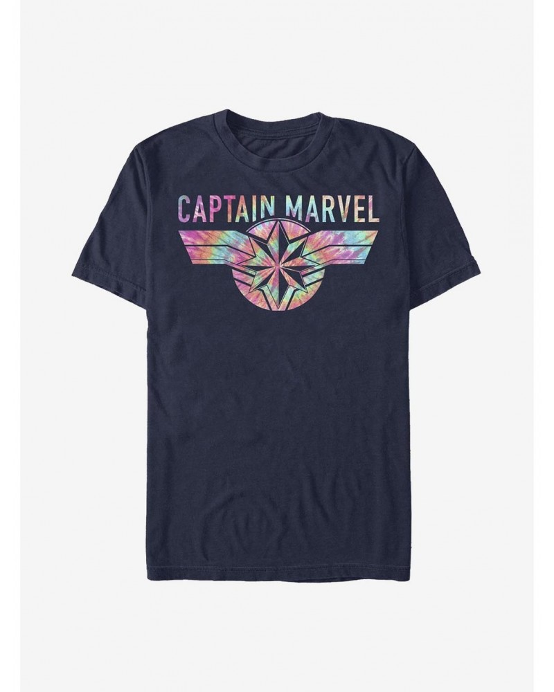 Marvel Captain Marvel Tie Dye Captain T-Shirt $7.84 T-Shirts