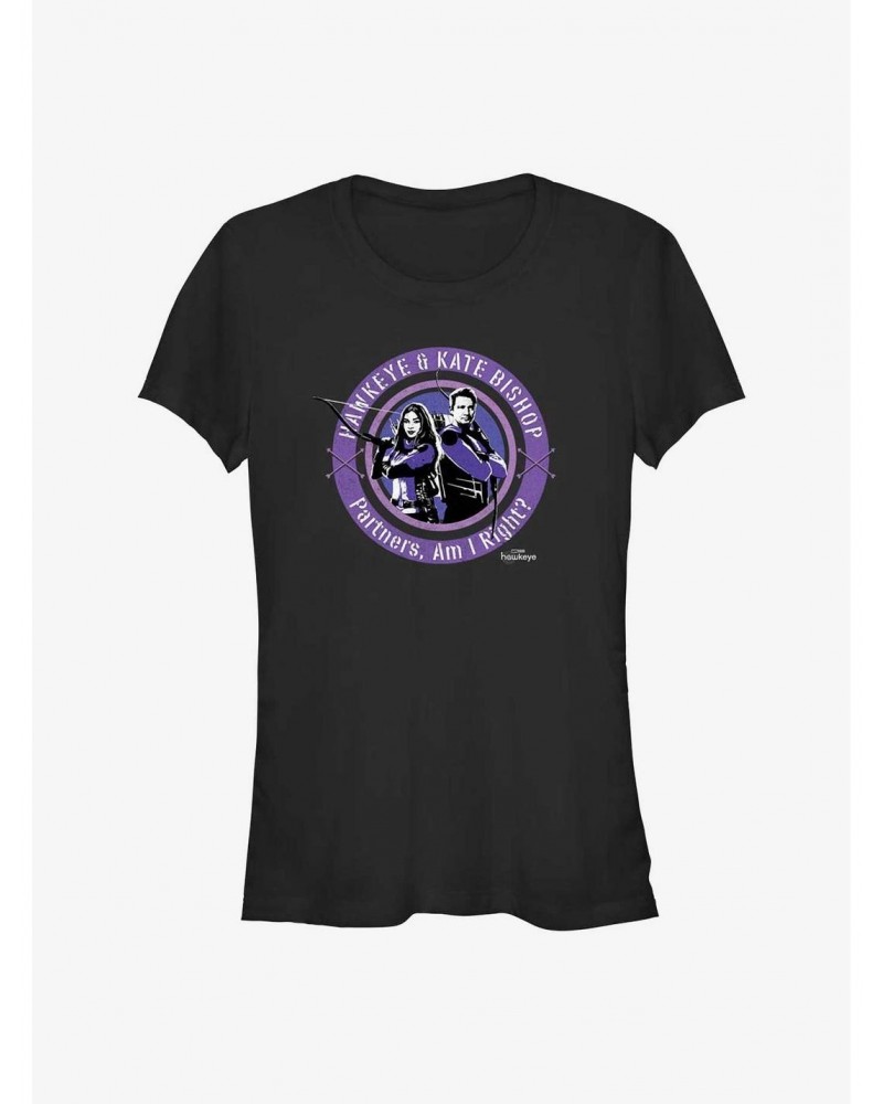 Marvel Hawkeye Hawkeye Kate Stamp Girls T-Shirt $6.18 T-Shirts