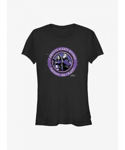 Marvel Hawkeye Hawkeye Kate Stamp Girls T-Shirt $6.18 T-Shirts