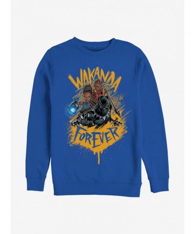 Marvel Black Panther Panther Trinity Crew Sweatshirt $12.10 Sweatshirts