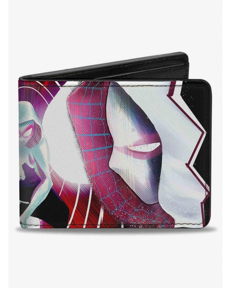 Marvel Spider Gwen 3 Crouching 5 Face to Face Cover Poses Bifold Wallet $7.32 Wallets