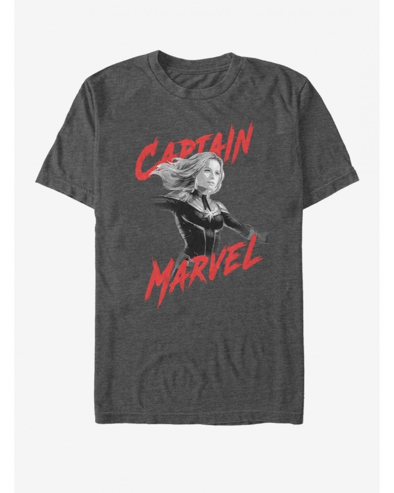 Marvel Avengers: Endgame High Contrast Captain Marvel T-Shirt $8.22 T-Shirts