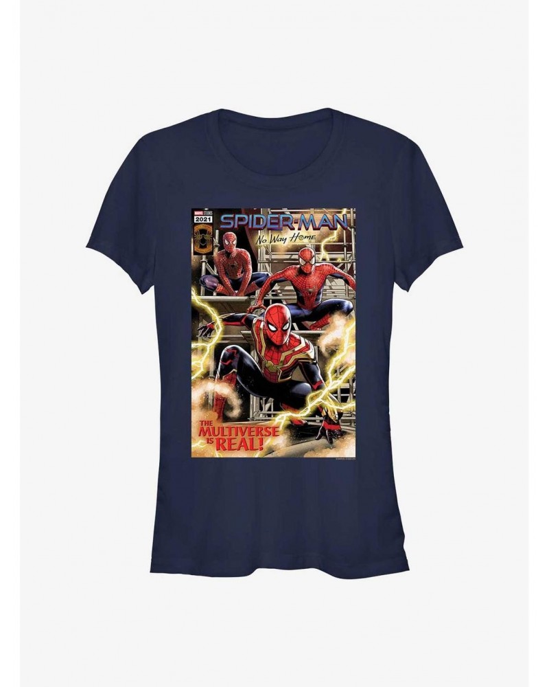 Marvel Spider-Man: No Way Home Comic Girls T-Shirt $8.96 T-Shirts