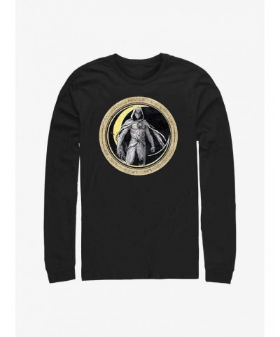 Marvel Moon Knight Circle Badge Long-Sleeve T-Shirt $7.37 T-Shirts