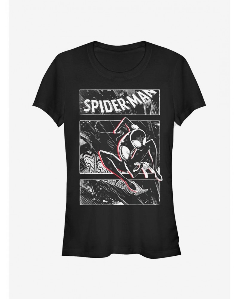 Marvel Spider-Man: Into The Spider-Verse Street Panels Girls T-Shirt $6.57 T-Shirts