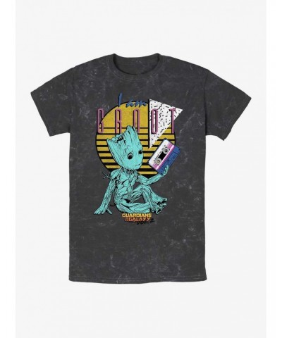 Marvel Guardians of the Galaxy 90's Groot Mineral Wash T-Shirt $10.15 T-Shirts