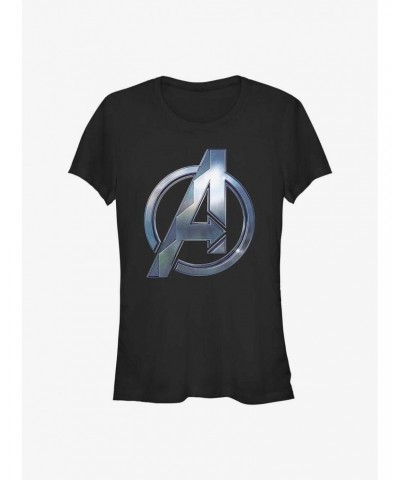 Marvel Black Panther: Wakanda Forever Wakanda Avengers Symbol Girls T-Shirt $8.57 T-Shirts