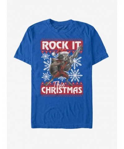 Marvel Guardians Of The Galaxy Rocket Christmas T-Shirt $7.84 T-Shirts