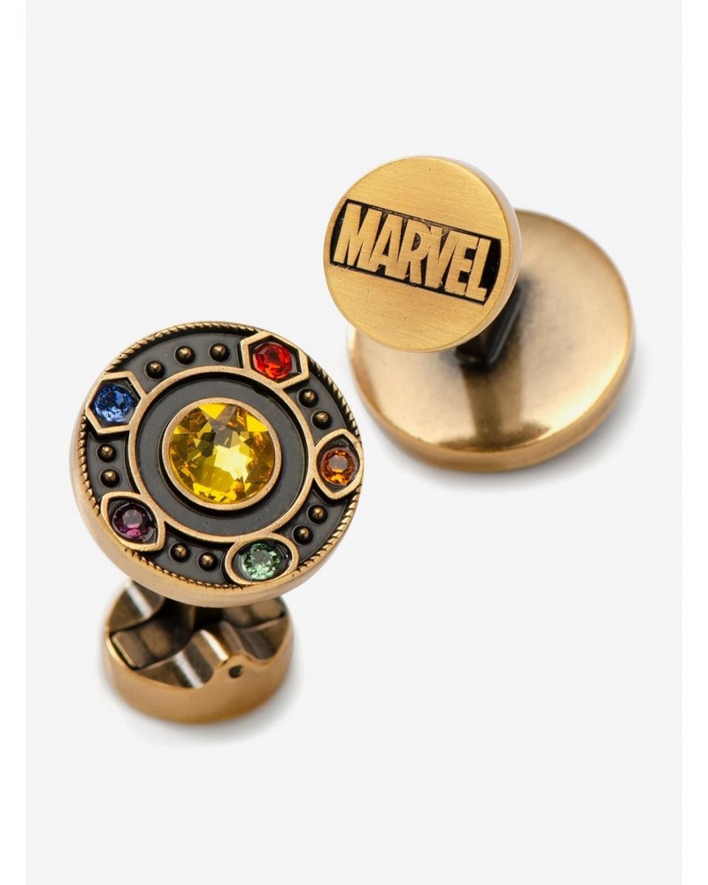 Marvel Avengers Infinity Stones Antique Gold Cufflinks $43.63 Cufflinks