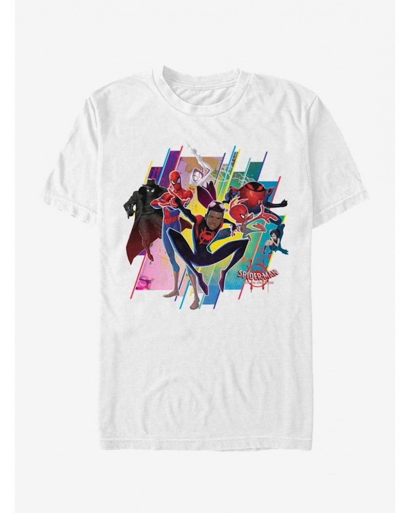 Marvel Spider-Man Spider-Verse Group T-Shirt $7.84 T-Shirts