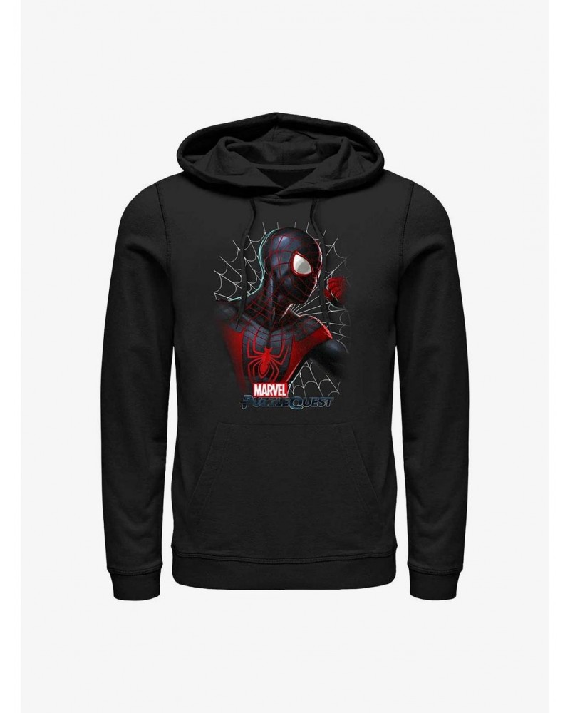 Marvel Spider-Man Miles Morales Profile Hoodie $14.37 Hoodies